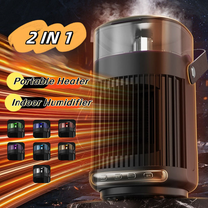 🔥💧 2-in-1 Portable Heater & Humidifier | Warm Air Blower for Home & Office 🏠