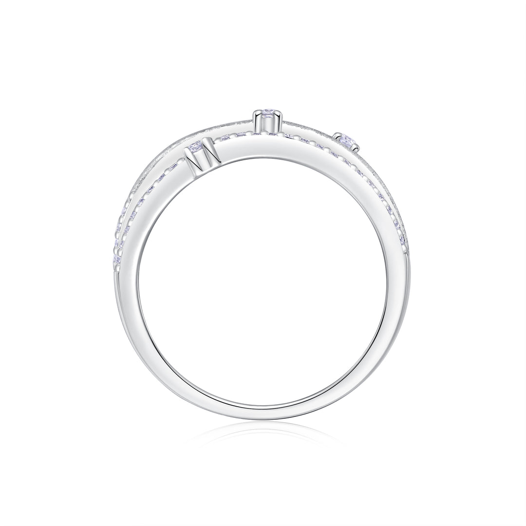 💍 Minimalist Moissanite Ring – Platinum-Plated S925 Silver (Sizes 5–9) 💍