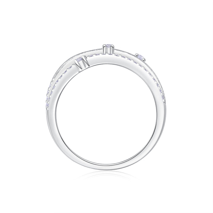 💍 Minimalist Moissanite Ring – Platinum-Plated S925 Silver (Sizes 5–9) 💍