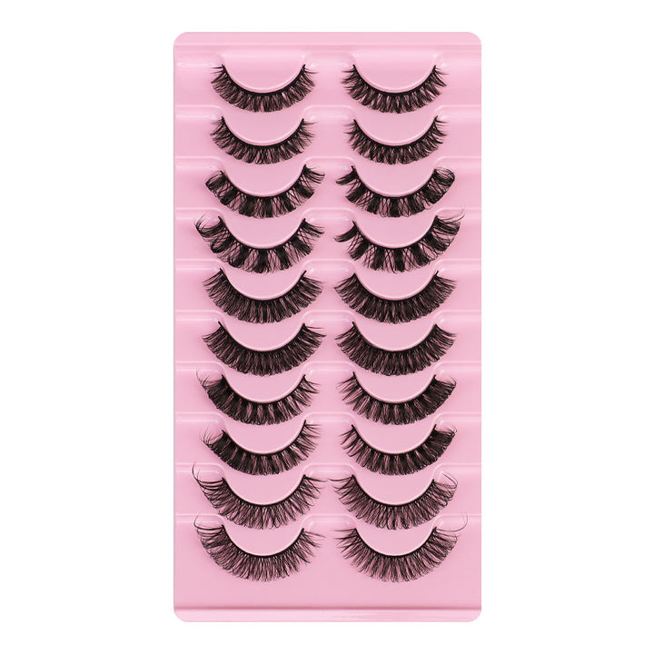 👁️✨ DD Curve False Eyelashes – Thick Volume 10 Pairs Handmade Lash Set