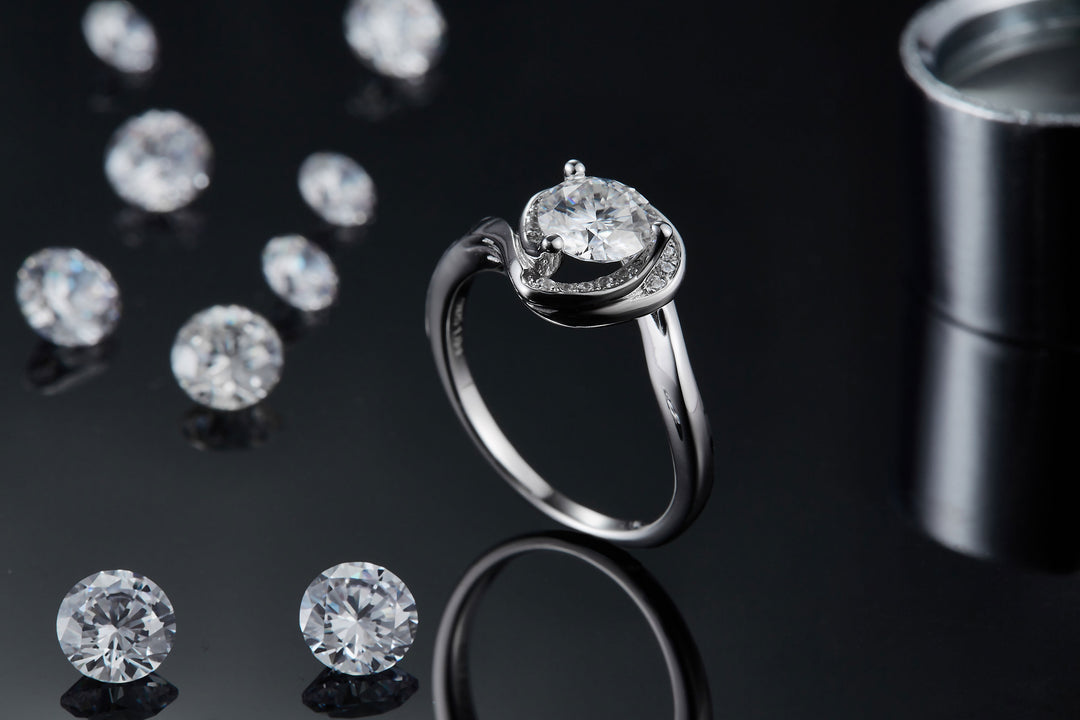 💍 1-Carat Moissanite Minimalist Ring – Platinum-Plated S925 Silver (2.9g, Sizes 5–9) 💍