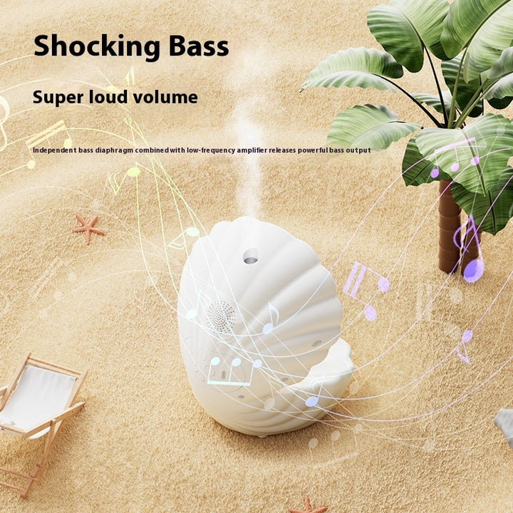 🐚✨ Creative Shell Anti-Gravity Atmosphere Humidifier | Bluetooth Speaker & Colorful Night Light
