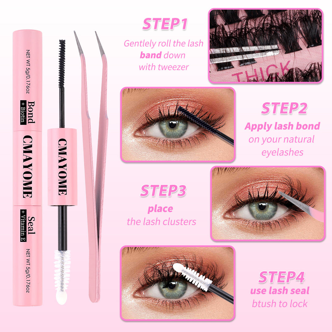 👁️✨ Segment Single Cluster DIY False Eyelashes Extension Suit – Lash Kit