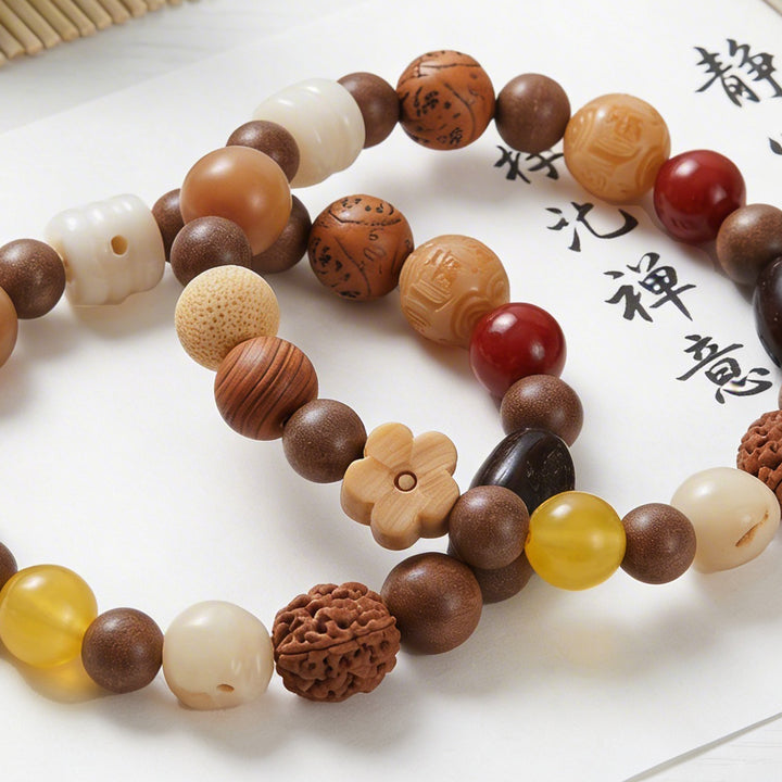 Chinese Herbal Bead Bracelet – Lightweight Traditional Wellness Jewelry