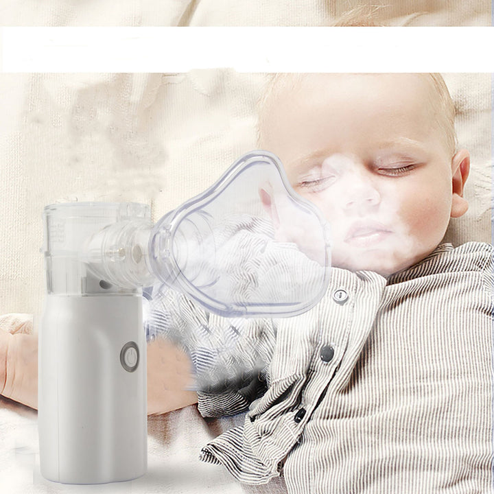 💨👨‍👩‍👧 Portable Ultrasonic Mesh Atomizer | LED Silent Handheld Nebulizer ✨