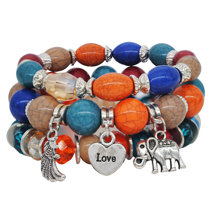 Ethnic Style Tassel Bracelet – Mixed Material Design