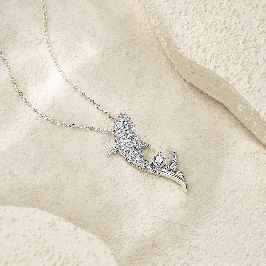 💎 Minimalist Moissanite Pendant Necklace – Platinum-Plated S925 Silver (4.8g) 💎