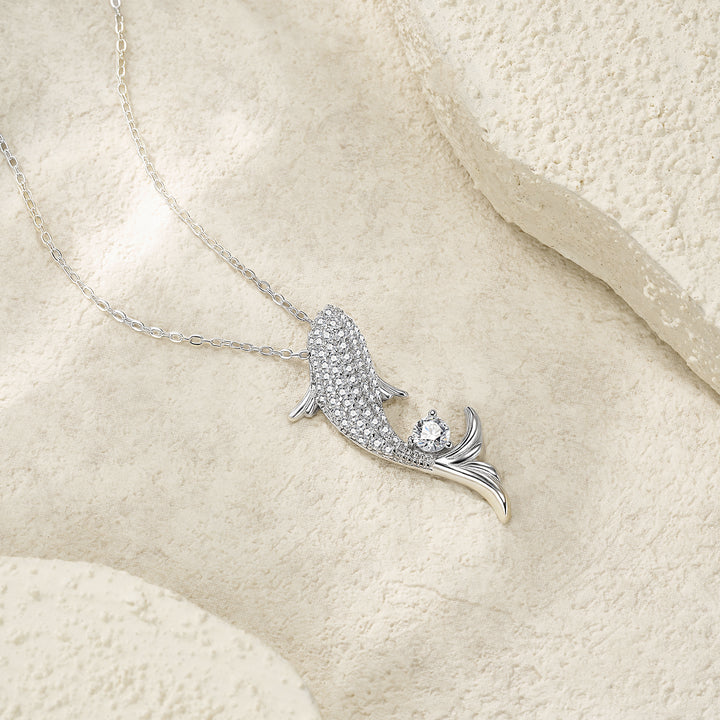 💎 Minimalist Moissanite Pendant Necklace – Platinum-Plated S925 Silver (4.8g) 💎