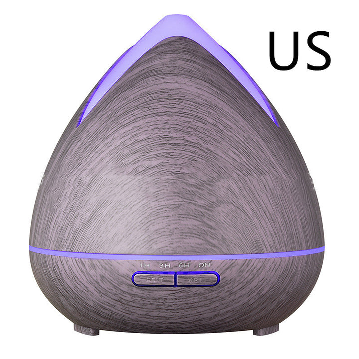 🌿💧 Wood Grain Air Humidifier | Ultrasonic LED Night Light 🌈✨