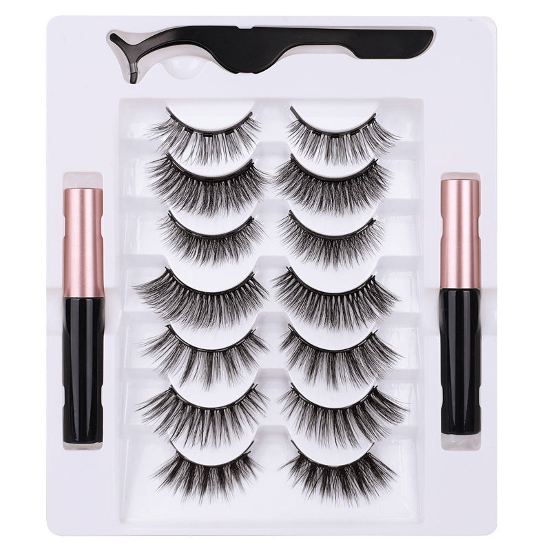 🧲👁️ Five Pairs of Magnetic Eyelashes – Reusable False Lash Set
