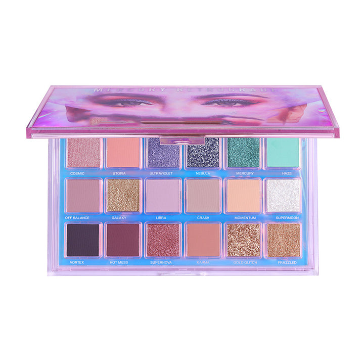 🌍 18-Color Earth Tone Eyeshadow Palette – Matte & Glitter “Mercury Retrograde” Makeup Set ✨