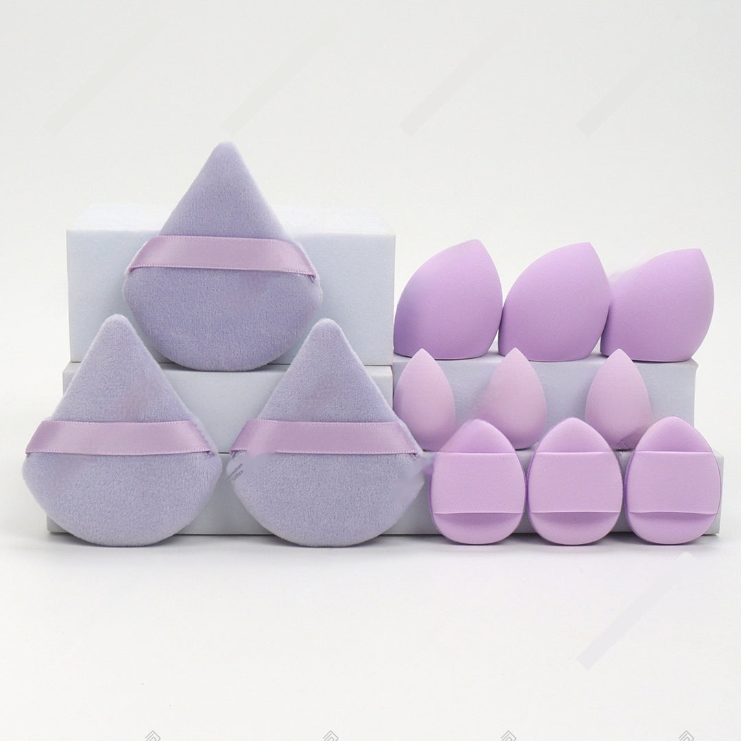 🥚💄 12-Piece Makeup Sponge Puff Set – Soft Beauty Blender Kit (Wet & Dry Use)