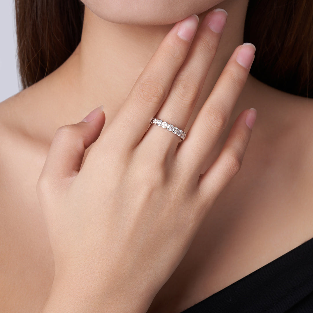 💍 0.1-Carat Morganite Minimalist Ring for Women – Platinum-Plated S925 Silver (2.6g, Sizes 5–9) 💍