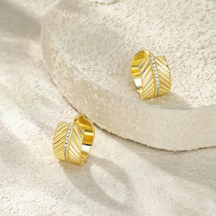 Luxury Minimalist Moissanite Earrings – Gold-Plated S925 Silver