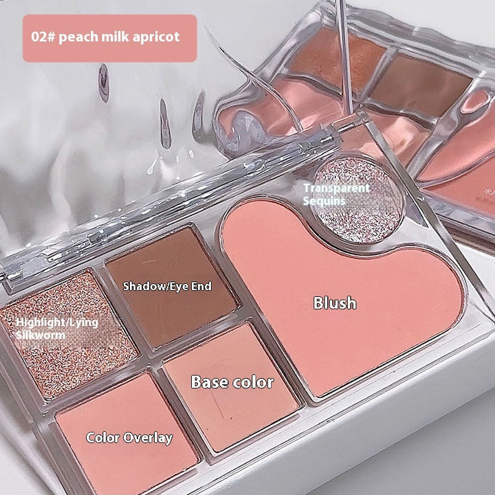 🌸 DaimAnpu 6-Color Eyeshadow & Blush Palette – Highlight & Brightening Makeup Set ✨