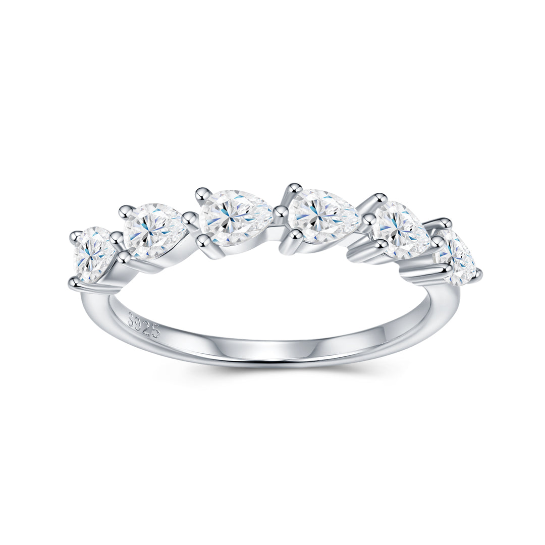 💍 Minimalist Moissanite Ring – Platinum-Plated S925 Silver (1.9g, Sizes 5–9) 💍