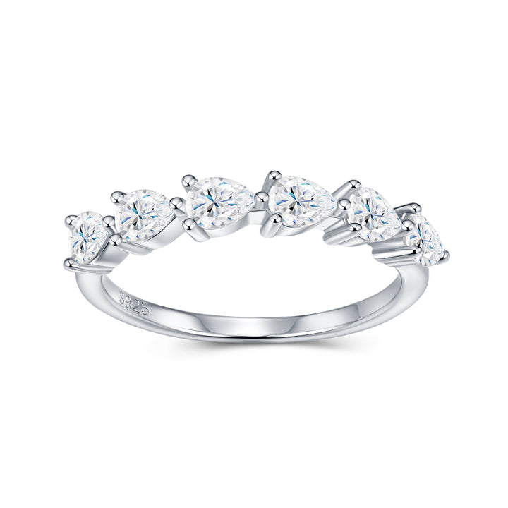 💍 Minimalist Moissanite Ring – Platinum-Plated S925 Silver (1.9g, Sizes 5–9) 💍