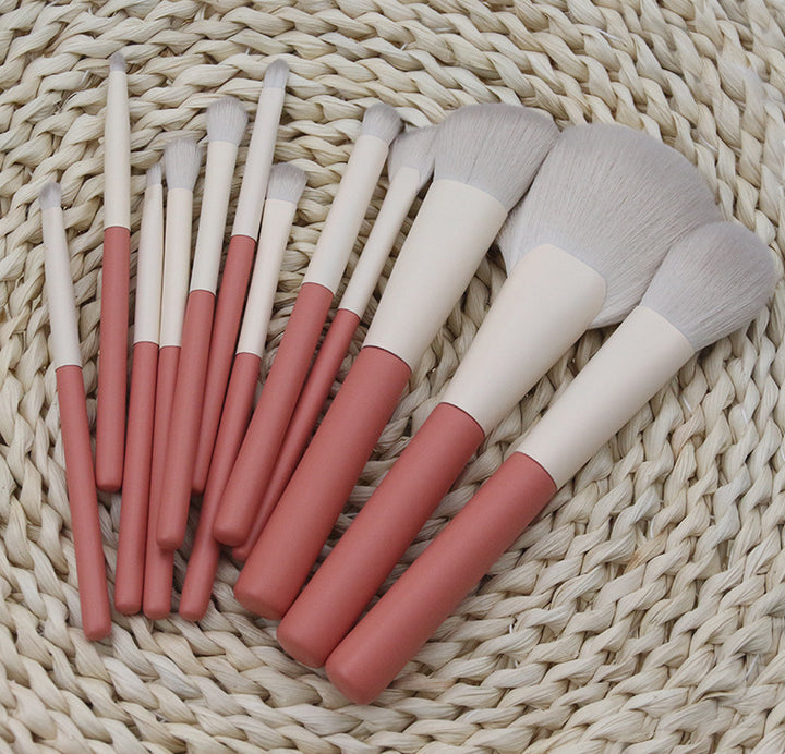 ✨ 12-Piece Powder & Blusher Makeup Brush Set — Complete Beauty Tools Kit 💄