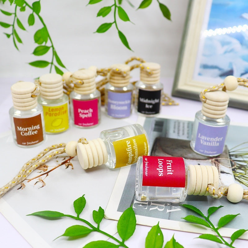 ✨ Car Aromatherapy Perfume Glass Bottle — Hanging Pendant Fragrance (50ml) 🚗🌿
