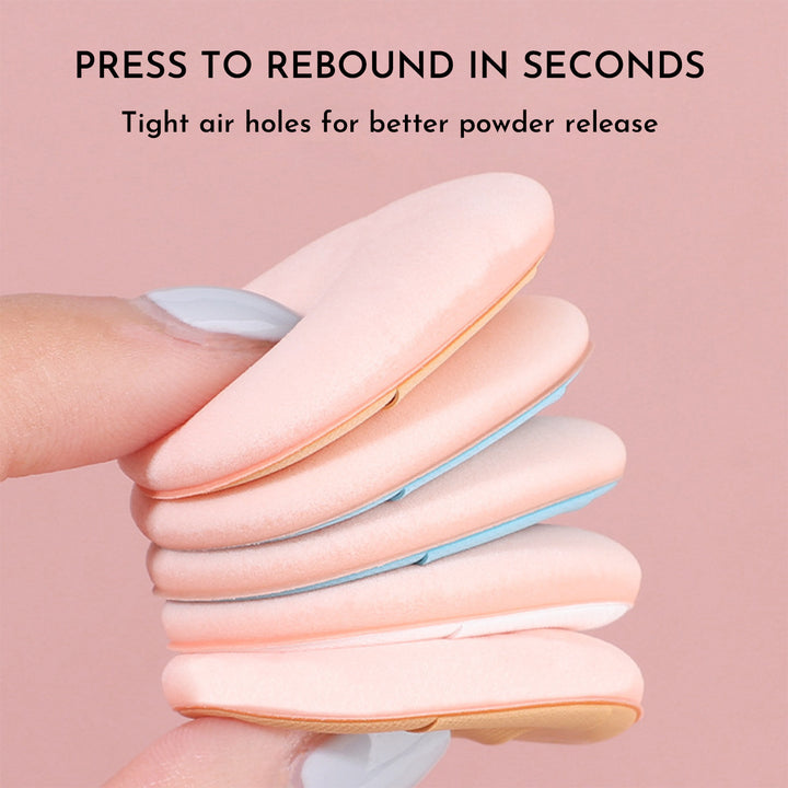 🥚💄 Mini Finger Makeup Puff Set – Professional Concealer & Foundation Cushion Sponge (Travel Size Beauty Tool)