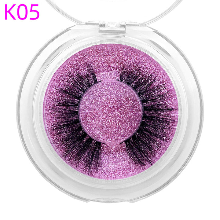 👁️✨ 8D Mink Hair False Eyelashes – Thick Handmade Volume Lash Set