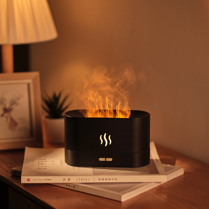 🔥💧 180ML Flame Aroma Diffuser | USB Ultrasonic Essential Oil Humidifier 🌿✨