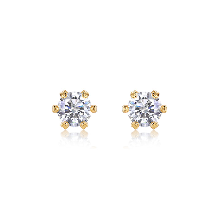 Luxury Minimalist Moissanite Earrings – Gold-Plated S925 Silver