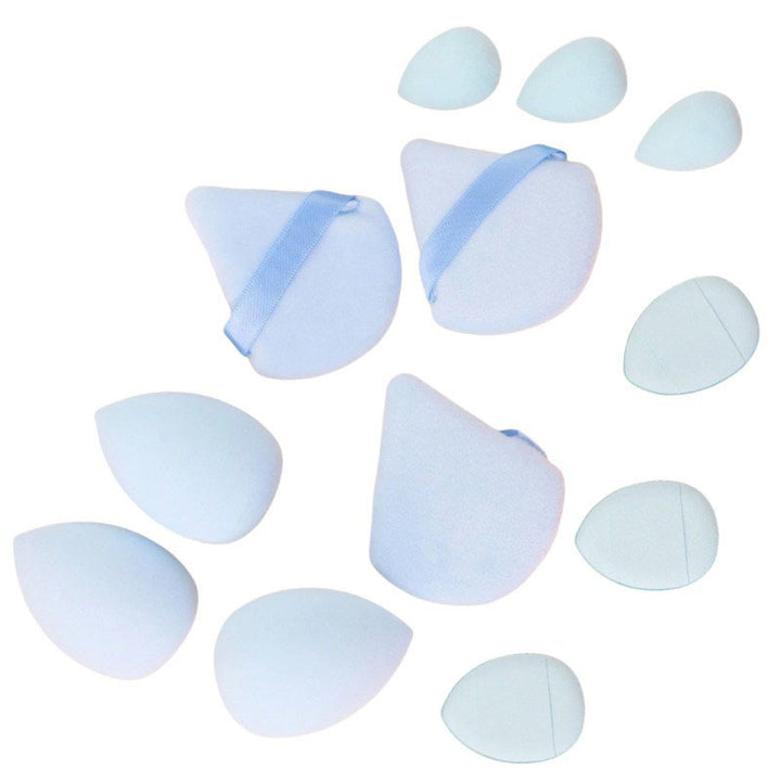 💄✨ Solid Color Cosmetic Egg | 12-Piece Mini Thumb Puff Set