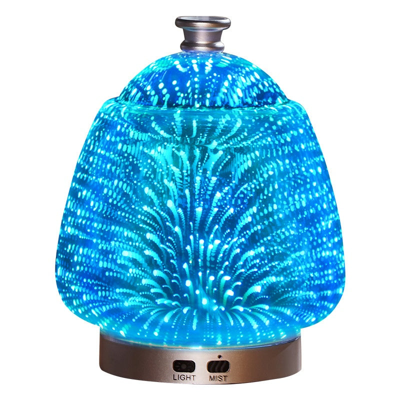 🎆💧 Fireworks Glass Aromatherapy Humidifier | Creative Ultrasonic Essential Oil Diffuser Lamp ✨