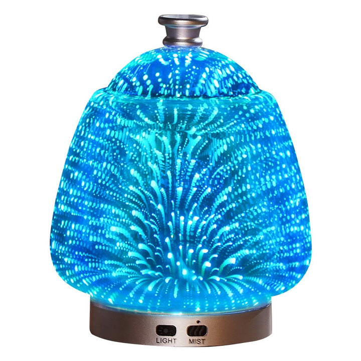 🎆💧 Fireworks Glass Aromatherapy Humidifier | Creative Ultrasonic Essential Oil Diffuser Lamp ✨