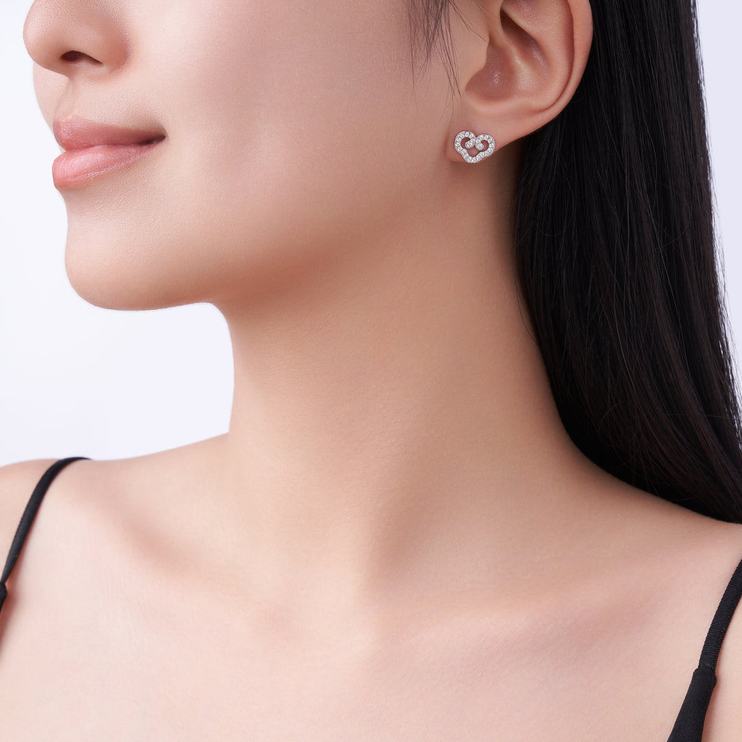 Luxury Minimalist Moissanite Stud Earrings – Platinum-Plated S925 Silver