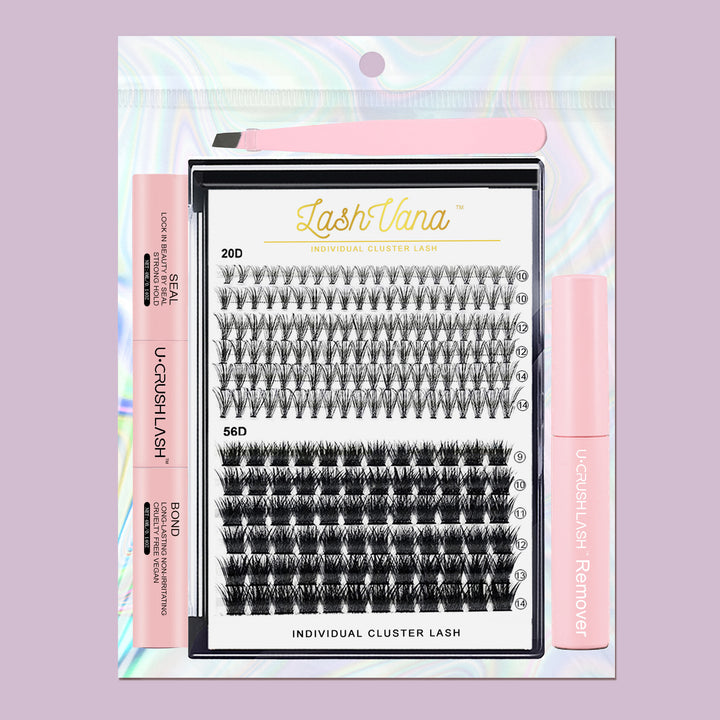👁️✨ Set of Thick Curly False Eyelashes – Complete Lash Makeup Kit