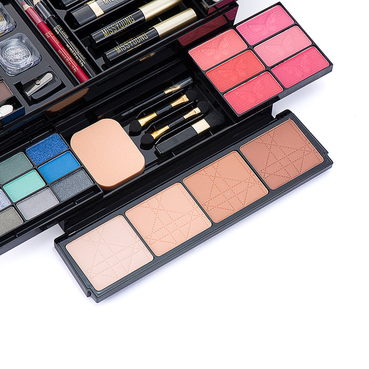 💄 36-Color Eye Makeup Set – Eyeshadow, Blush, Contour, Lip Gloss & Full Face Kit (Black Case) ✨