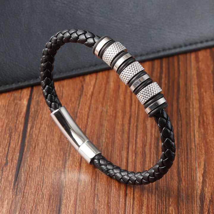 Simple & Fashionable Stainless Steel Bracelet – Men’s Geometric Titanium Steel Jewelry