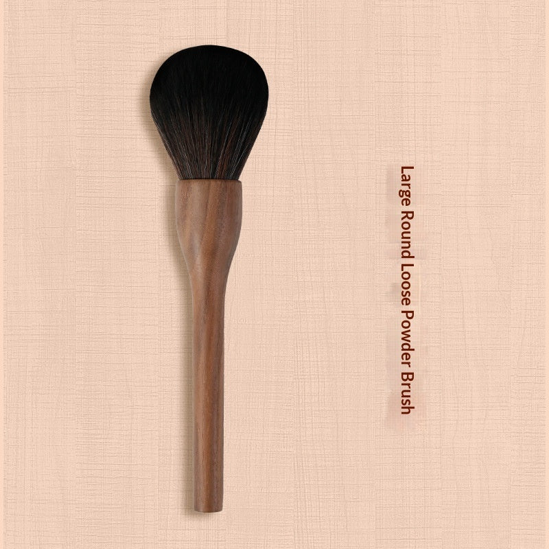 ✨ H Set Vintage Black Walnut Makeup Brush Set — 24-Piece Luxury Kit 💄🌿