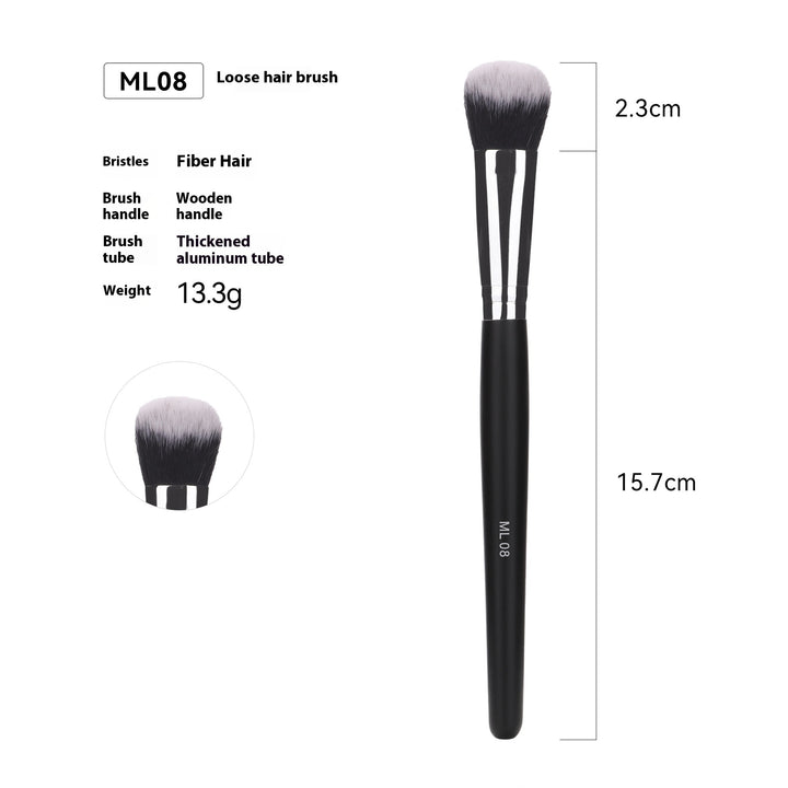 🖌️ 32-Piece Professional Makeup Brush Set – Wooden Handle Brushes with Leather Storage Bag 💄✨
