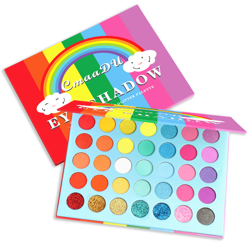 ✨ 35-Color Rainbow Matte Eyeshadow Palette – Waterproof Full Coverage Makeup Set ✨