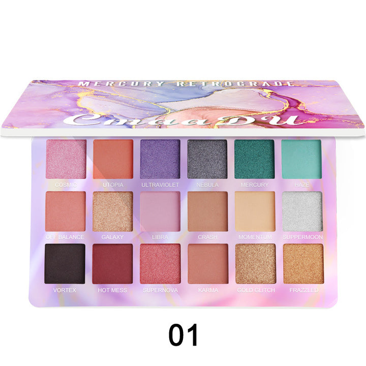 ✨ 18 Colors EVA Glitter Eyeshadow Palette – Full Coverage Shimmer Makeup Set 💄