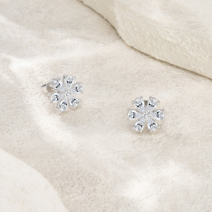 Luxury Minimalist Pear-Shaped Moissanite Earrings – Platinum-Plated S925 Silver