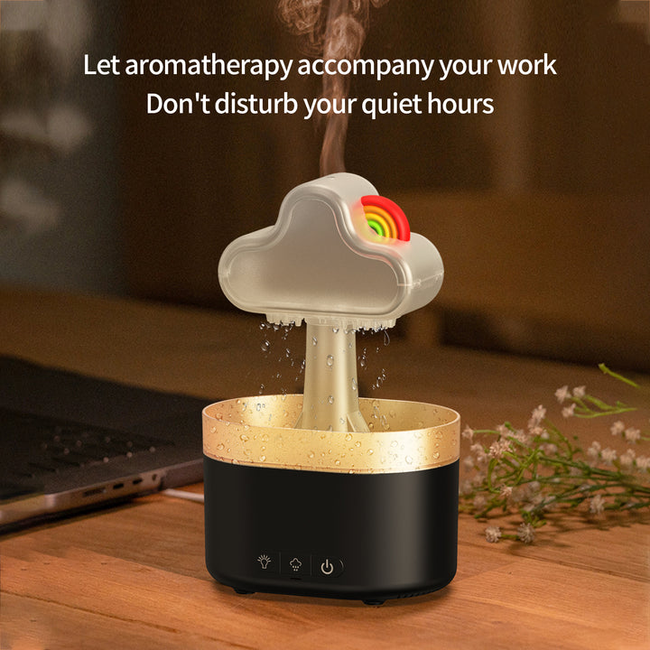 🌈☁️ Rainbow After Rain Humidifier | 500ML Cloud Mist Diffuser with LED Light ✨