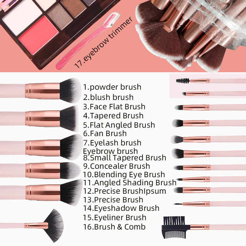 ✨ 16-Piece Portable Makeup Brush Set for Beginners 💄