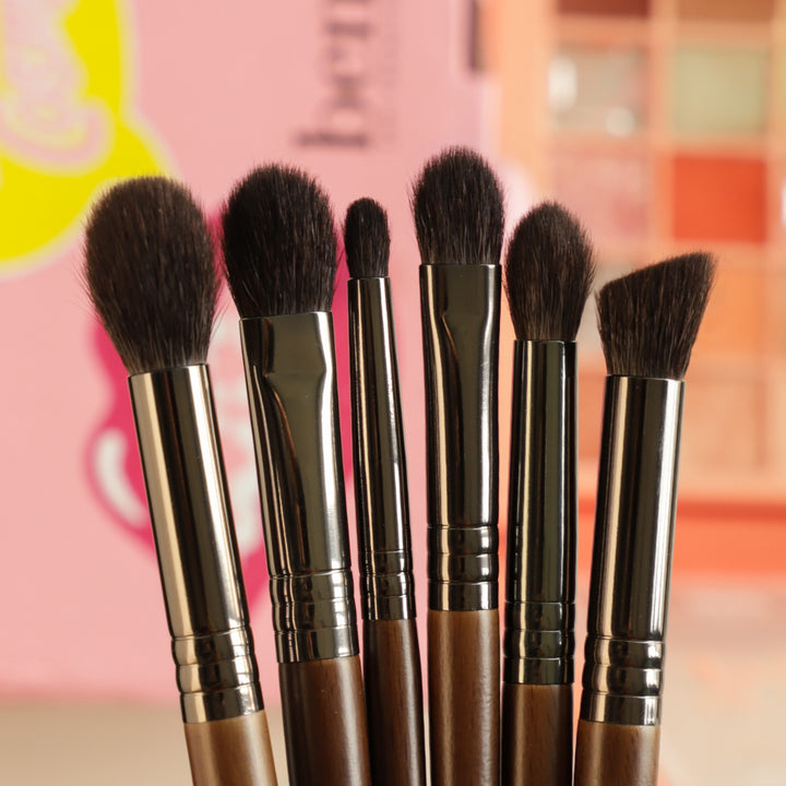 ✨ Makeup Brush Set — Animal Hair Eyeshadow, Base & Blending Brushes 💄