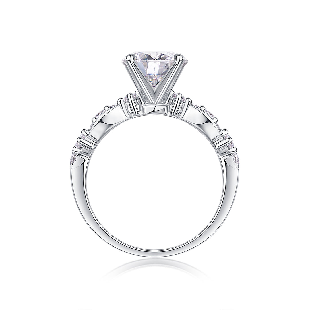 💎 2-Carat Moissanite Minimalist Ring – Platinum-Plated S925 Silver (2.4g, Sizes 5–9) 💎