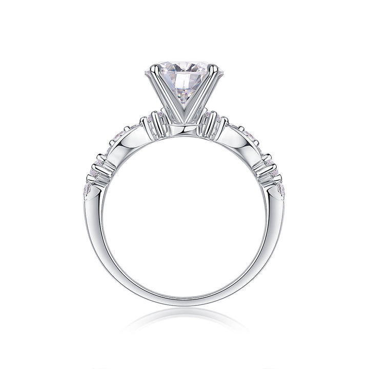 💎 2-Carat Moissanite Minimalist Ring – Platinum-Plated S925 Silver (2.4g, Sizes 5–9) 💎