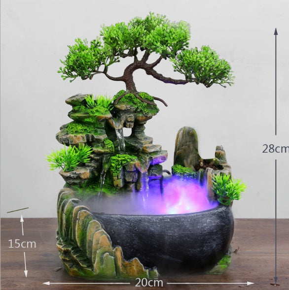 🌊🏞️ Modern Waterfall Desktop Fountain | Landscape Humidifier & Decorative Scenery ✨