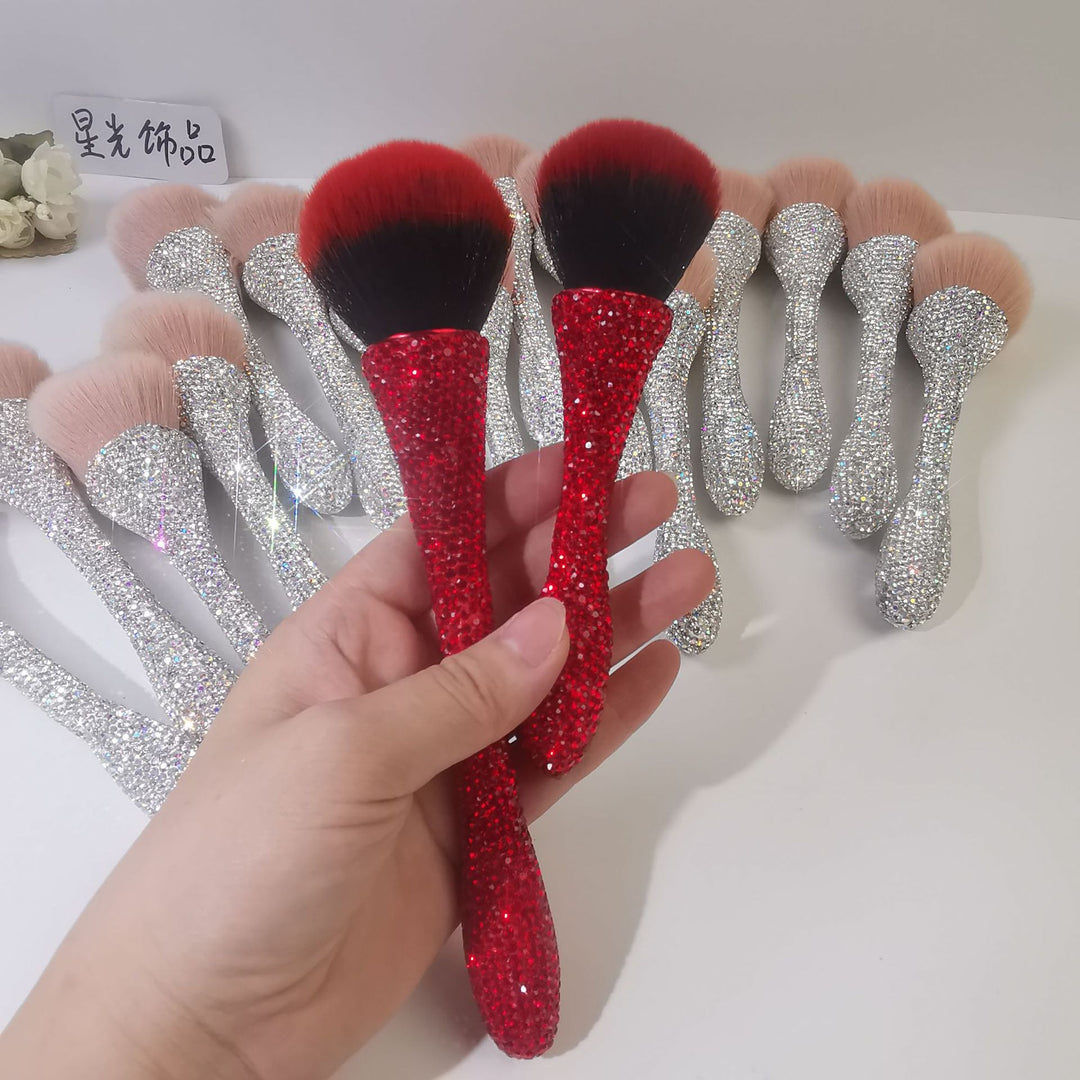 ✨ Diamond-Encrusted Mini Small Waist Makeup Brush — Single Beauty Tool 💄💎