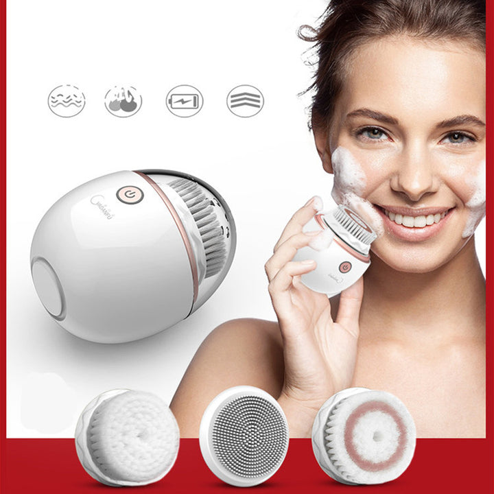 🧼💗 Wireless Charging Facial Cleansing Brush | Acoustic Vibration Deep Cleanser