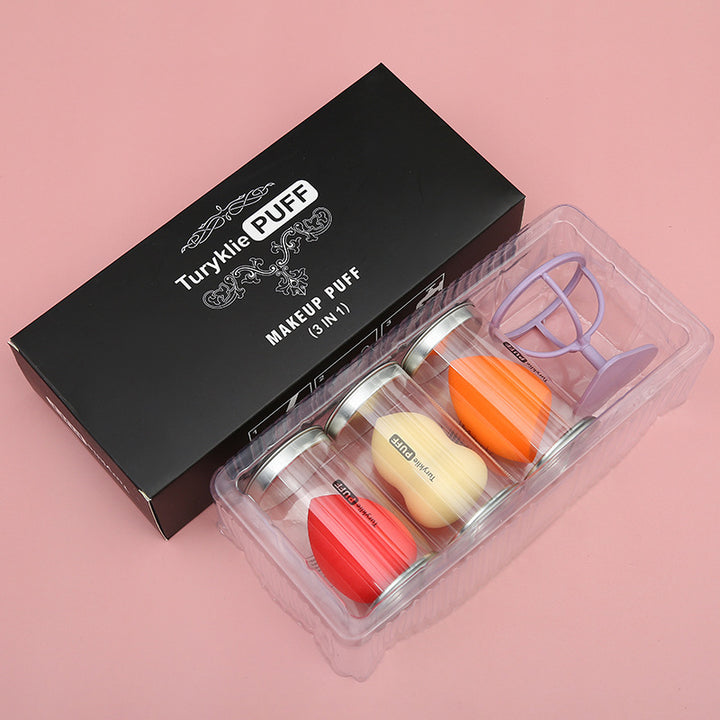 🥭💄 Net Red Mango Beauty Egg Set – Soft Makeup Sponge Blending Set (Wet & Dry Use)