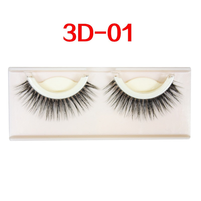 👁️✨ 3D Self-Adhesive False Eyelashes – Reusable Natural Curly Lash Extensions
