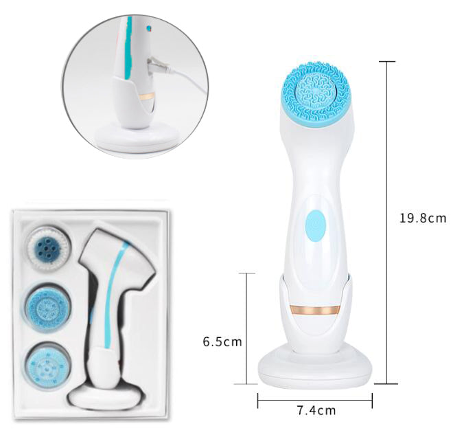 💖🧼 Electric Silicone Facial Cleanser | Ultrasonic Pore Cleansing Beauty Device